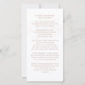 悔やみや弔慰フォトエレガントバラ金ゴールド葬儀祈りの言葉 (裏面)