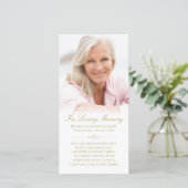 悔やみや弔慰フォトエレガント金ゴールドスクリプト葬儀祈りの言葉 (スタンド正面)