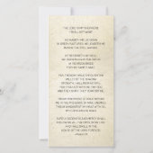 悔やみや弔慰フォトスエレガントクリプト金ゴールド葬儀祈りの言葉 (裏面)