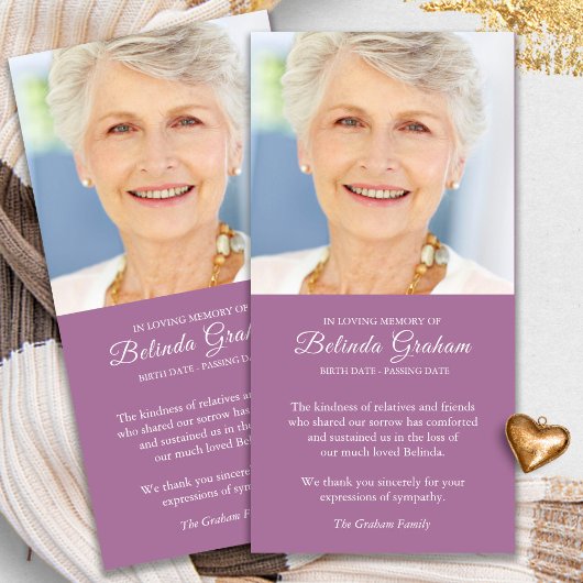 悔やみや弔慰フォト桑葬式サンキューカード サンキューカード