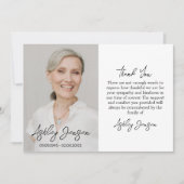 悔やみや弔慰フォト葬儀サンキューカード サンキューカード (正面)