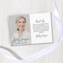 悔やみや弔慰フォト葬儀サンキューカード