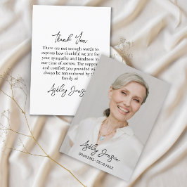 悔やみや弔慰フォト葬儀サンキューカード サンキューカード