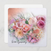 悔やみや弔慰フラットカード (正面/裏面)