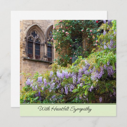 悔やみや弔慰フラットカード (正面/裏面)