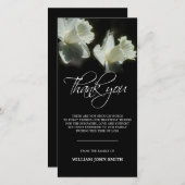 悔やみや弔慰フラワーダフォジルサンキューブラック |写真 サンキューカード (正面/裏面)