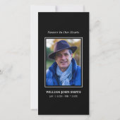 悔やみや弔慰フラワーダフォジルサンキューブラック |写真 サンキューカード (裏面)