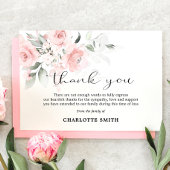 悔やみや弔慰フラワー赤面ピンクローズサンキュー |写真 サンキューカード