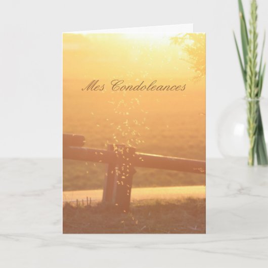 悔やみや弔慰フランスの日光蚊帳 カード (正面)