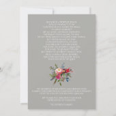 悔やみや弔慰フローラ写真葬儀サンキューカード 招待状 (裏面)