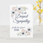 悔やみや弔慰フローラ水彩 カード (黄色い花)