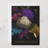 悔やみや弔慰フローラ追悼式サンキューカード (正面)