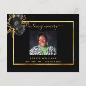 悔やみや弔慰ブラック金ゴールドフローラ感謝してい予算あなた写真 (正面)