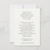 悔やみや弔慰ブルーアジサイ葬儀サンキューカード 出欠カード (裏面)