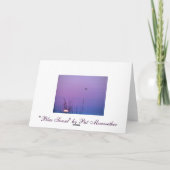 悔やみや弔慰ブルーサンセット カード (裏面)