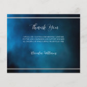 悔やみや弔慰ブルースカイ写真シンプルサンキューカード (裏面)