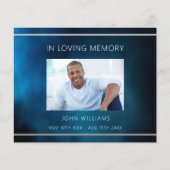 悔やみや弔慰ブルースカイ写真シンプルサンキューカード (正面)