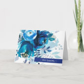 悔やみや弔慰ブルーバラ申し訳ありませんが紛失悔やみや弔慰 カード (正面)