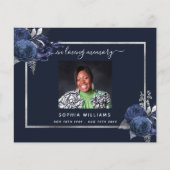 悔やみや弔慰ブルーフローラシルバー感謝していバジェットyou photo (正面)