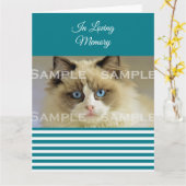 悔やみや弔慰ペットの死に青い白い写真  |個人用設定 カード (黄色い花)