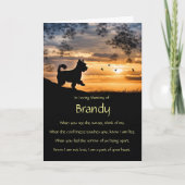 悔やみや弔慰ペットヨークシャーテリア名前をカスタムする カード (正面)