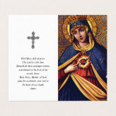 悔やみや弔慰ホリーカードメアリ | 無垢ハート 名刺 (外部フラット)