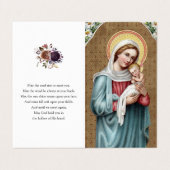 悔やみや弔慰ホリーカードメアリ | 神聖なヴァージン 名刺 (外部フラット)