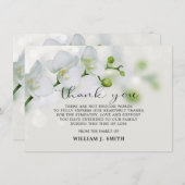 悔やみや弔慰ホワイトランありがとう サンキューカード (正面/裏面)