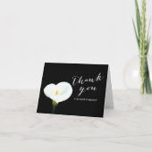 悔やみや弔慰ホワイトリリーフラワーメモリアルサンキュー サンキューカード (正面)