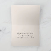 悔やみや弔慰ホワイトローズオンビーチ砂 カード (内部)