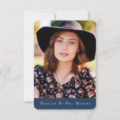 悔やみや弔慰マウンテンズアットデュスクサンキューカード サンキューカード (裏面)