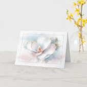 悔やみや弔慰マグノリアフラワー抽象芸術 カード (黄色い花)