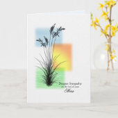 悔やみや弔慰ムーム喪失牧草 カード (黄色い花)