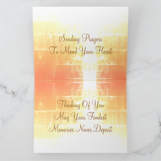 悔やみや弔慰メイ思い出があなたのハートを修復 カード (内部)