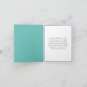 悔やみや弔慰メッセージフローラ蝶カード損失用 サンキューカード (内部)