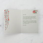 悔やみや弔慰メッセージ水彩フラワー カード (内部)