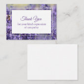 悔やみや弔慰メッセージ（Lavender背景付き） ノートカード (正面/裏面)