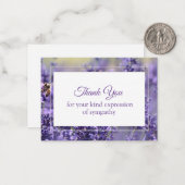 悔やみや弔慰メッセージ（Lavender背景付き） ノートカード (正面/裏面インサイチュ)