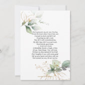 悔やみや弔慰メモリの緑の金ゴールドありがとう|詩 サンキューカード (裏面)