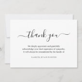 悔やみや弔慰メモリアルご忌引き サンキューカード (正面)