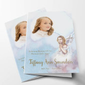 悔やみや弔慰メモリアルエンジェル葬儀サンキューカード