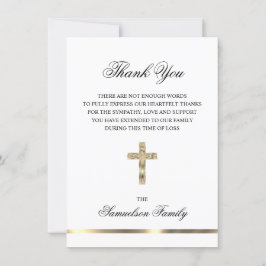 悔やみや弔慰メモリアルクロス金ゴールド写真ありがとう サンキューカード