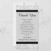 悔やみや弔慰メモリアルサンキューフォトカード – クラシック サンキューカード (正面)