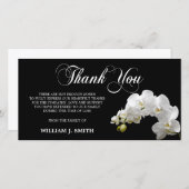 悔やみや弔慰メモリアルサンキューホワイトラン |写真 サンキューカード (正面/裏面)