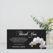 悔やみや弔慰メモリアルサンキューホワイトラン |写真 サンキューカード (スタンド正面)