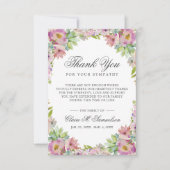 悔やみや弔慰メモリアルサービス多肉フローラ葬儀 サンキューカード (正面)