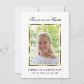 悔やみや弔慰メモリアルユダヤ人スター金ゴールドPHOTOありがとう サンキューカード (裏面)