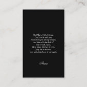 悔やみや弔慰メモリアル宗教十字架金ゴールド |祈りの言葉 名刺 (裏面)