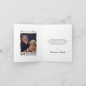 悔やみや弔慰メモリアル宗教的ユダヤ人ホワイト金ゴールド サンキューカード (内部)