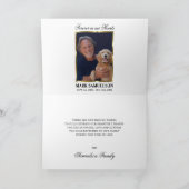 悔やみや弔慰メモリアル宗教的ユダヤ人ホワイト金ゴールド サンキューカード (内部)